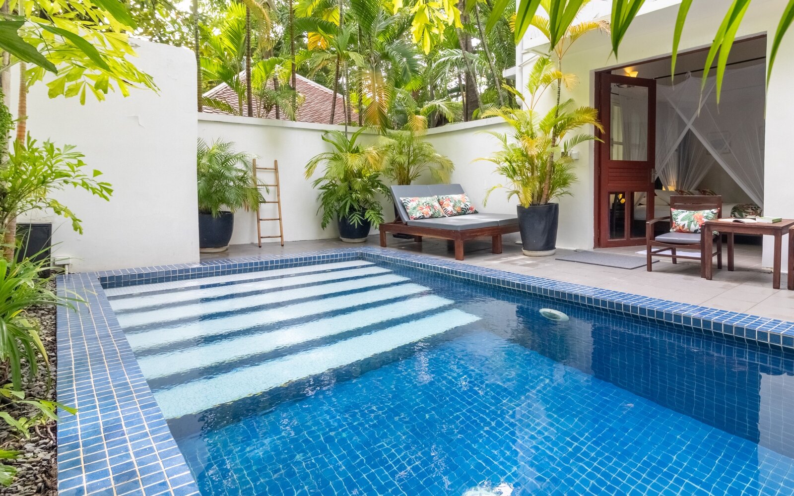 Private pool room at Pavilion Heritage Oasis Hotel, Phnom Penh