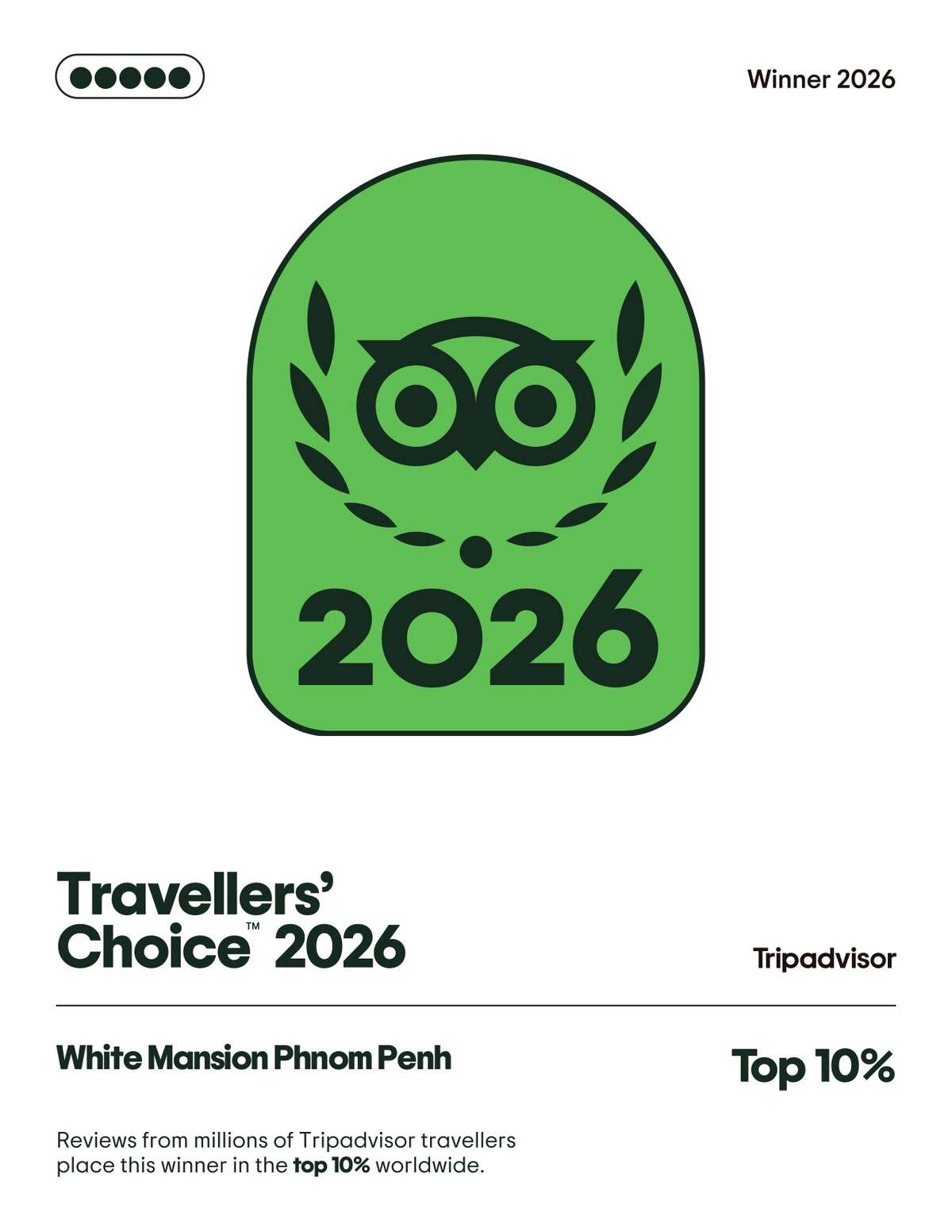 Tripadvisor Traveller's Choice Award 2026