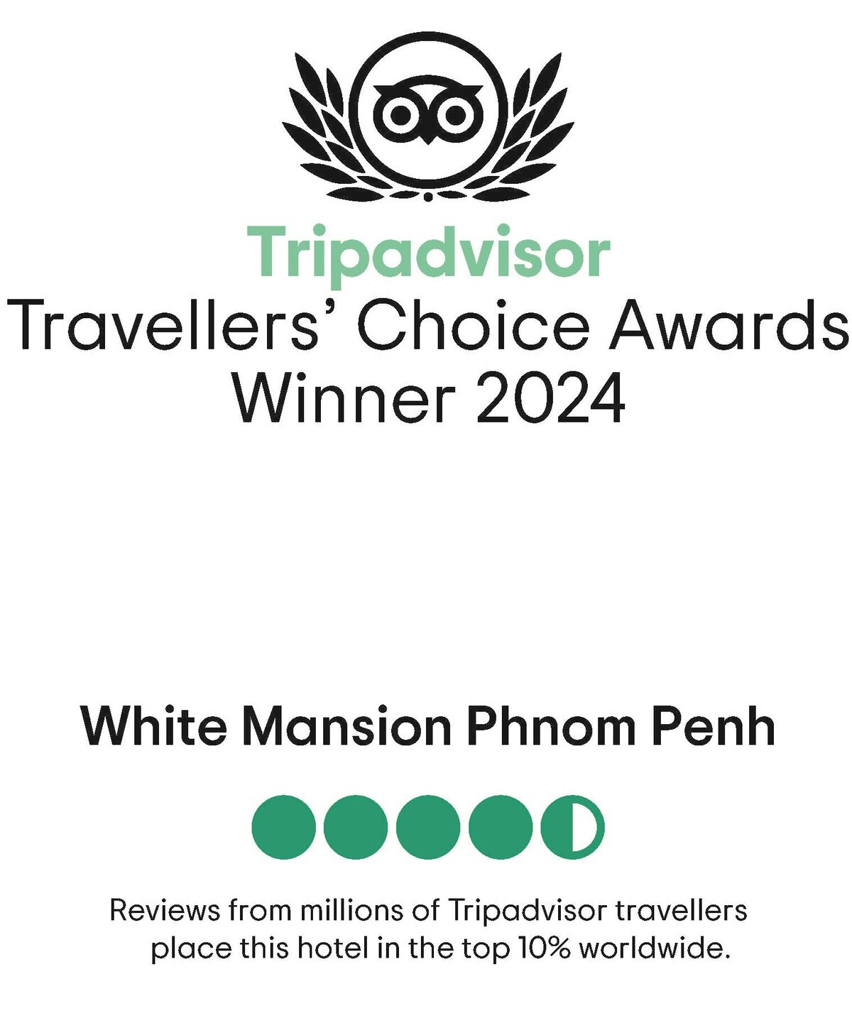 White Mansion Tripadvisor T Ravelers Choice Award 2024